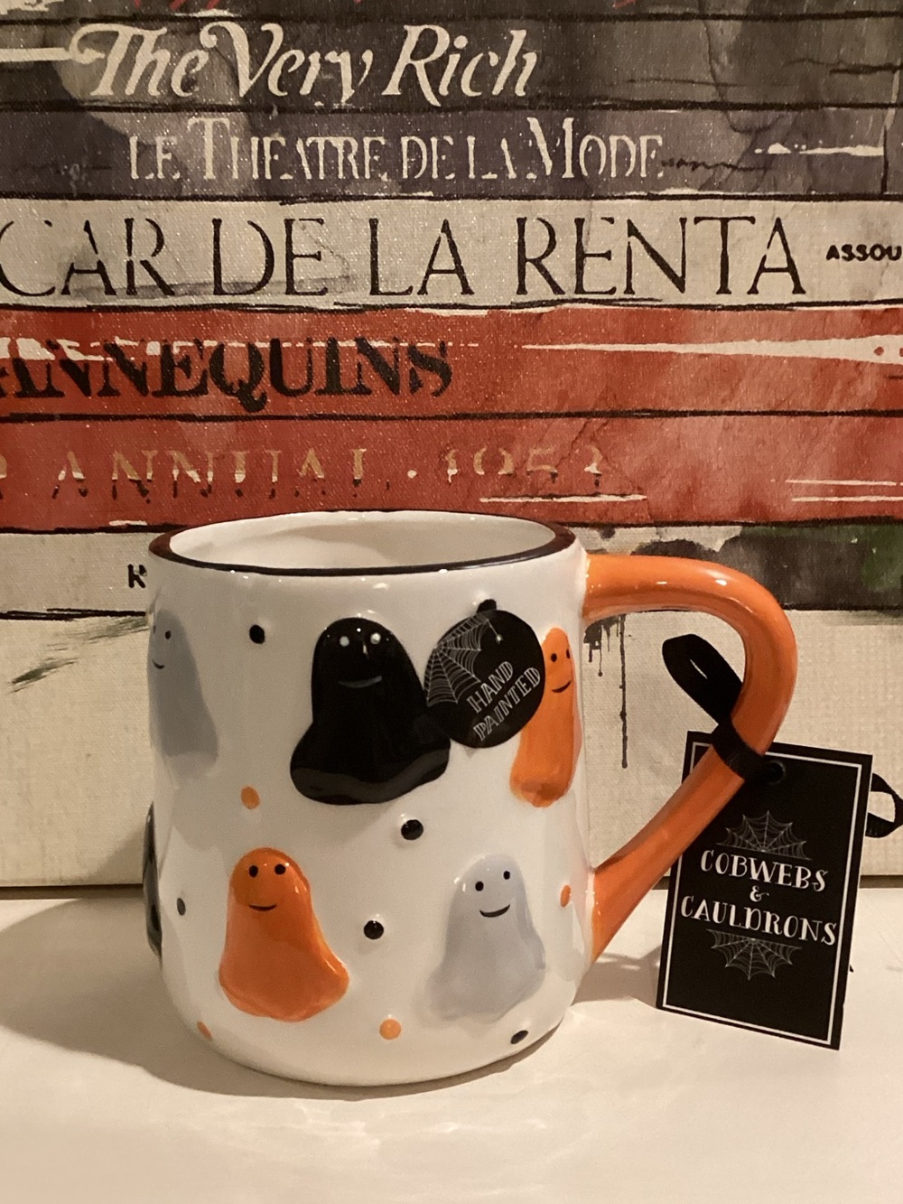 Cobwebs & Cauldrons Halloween Ghost Ceramic Mug